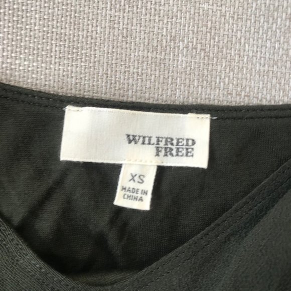 Wilfred free army green silk top - Picture 2 of 5